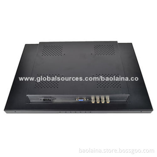 22 inch metal CCTV monitors with integrated quad/switcher BNC*4 input CE/FCC/ROHS